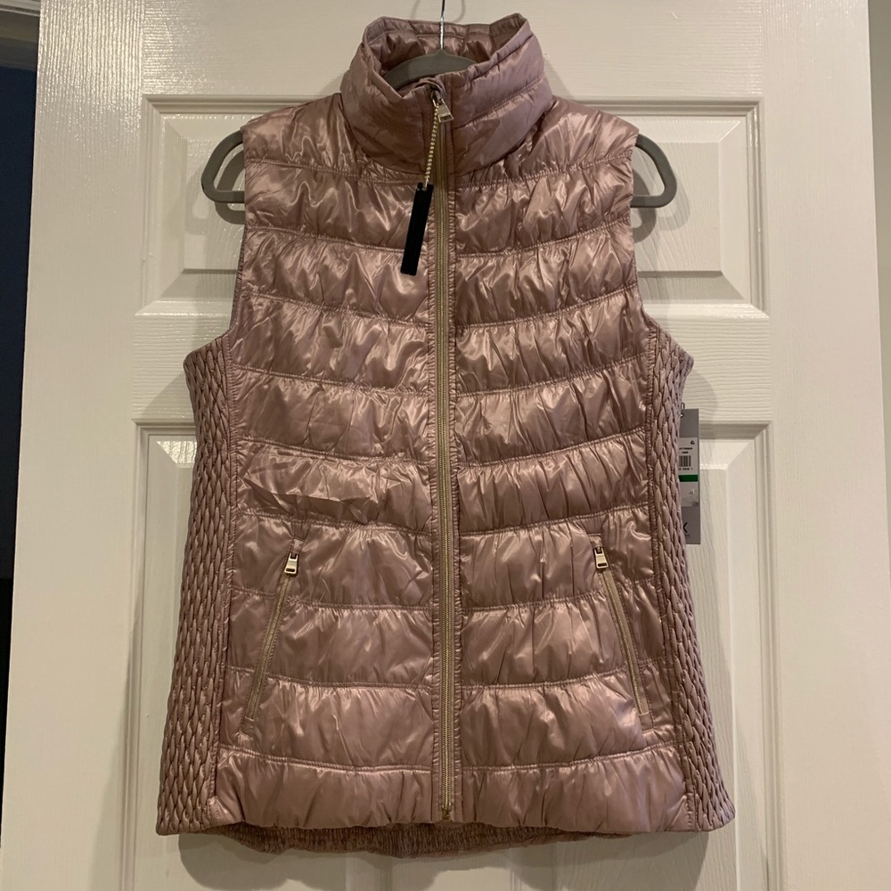 NWT Rose gold quilted Calvin Klein vest